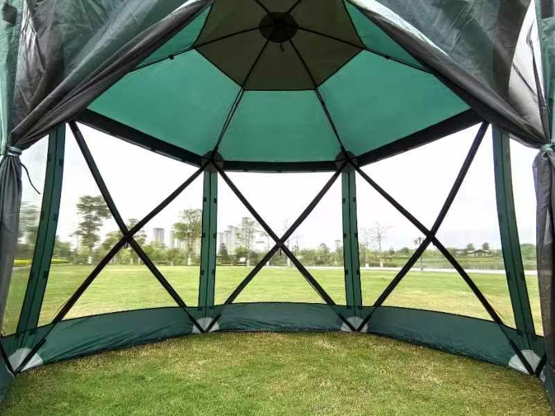 One Bedroom Ultralight Dome Tent Easy Set-Up Aluminum Pole Ventilation Fabric for Glamping Sunshade