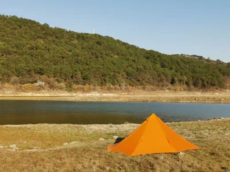 2-Person Four-Season Ultralight Waterproof Trekking Pole Double Layer Pyramid Camping Tent 