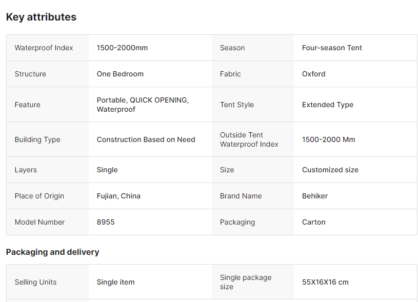 5-6 person Sunshade Outdoor Activities Rainproof UV-proof Awning