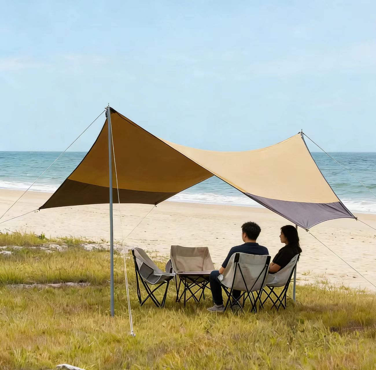 Ultralight Outdoor Camping Shelter Sunshade Rain Fly Camping Tarp Custom Skyline