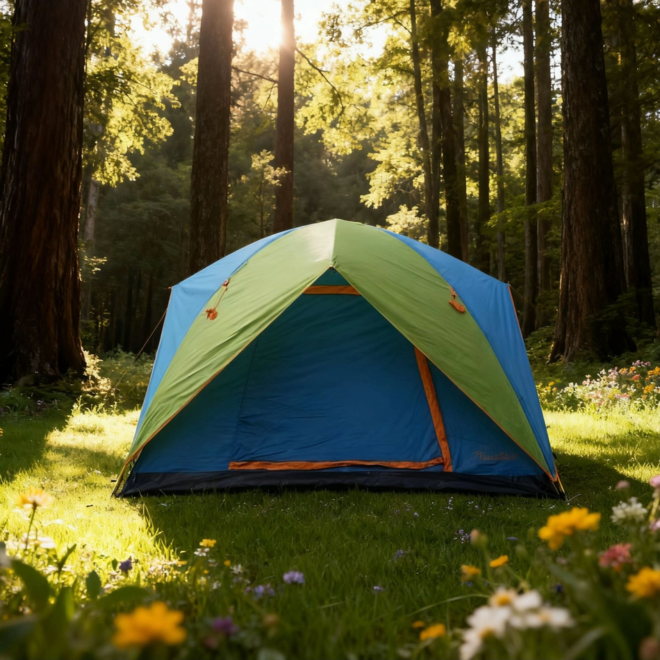 3 Season Ultralight 2 Person Extended One Bedroom Tent with Rainfly 1500-2000mm Waterproof