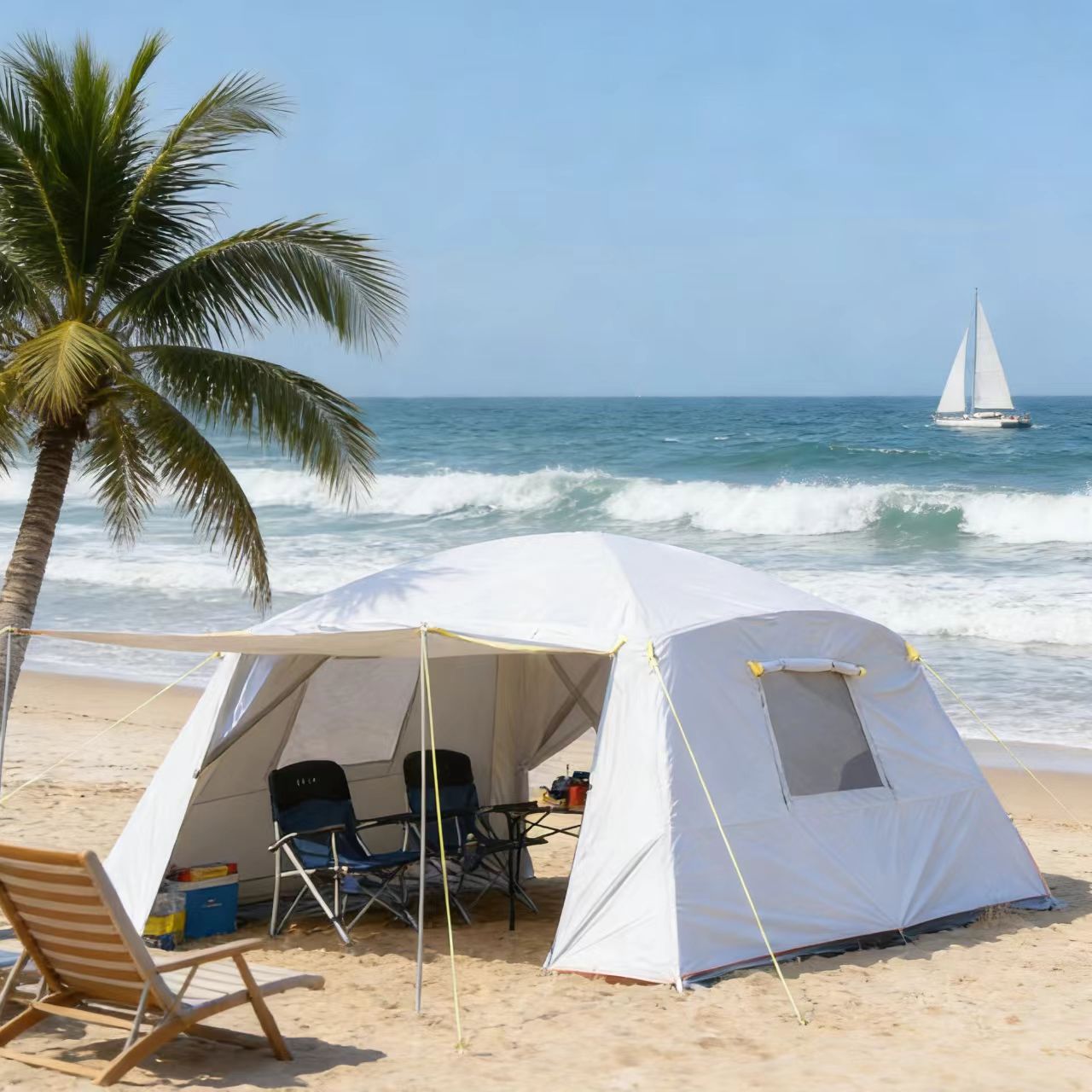 Large Sunshade Portable Outdoor Activities 6-8 People for Fishing Picnics Beach 