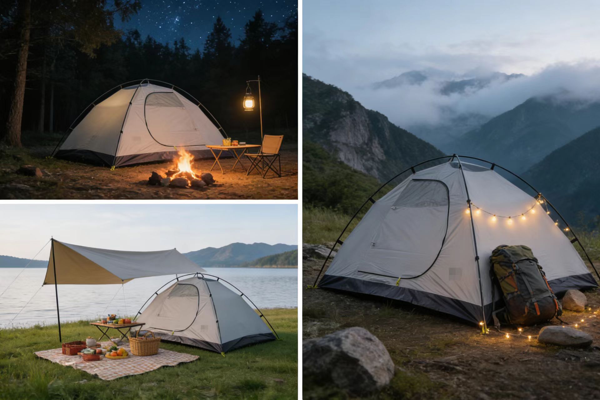 Custom Backpack Camping Tent Factory Wholesale for 3-4 Person Custom Color 