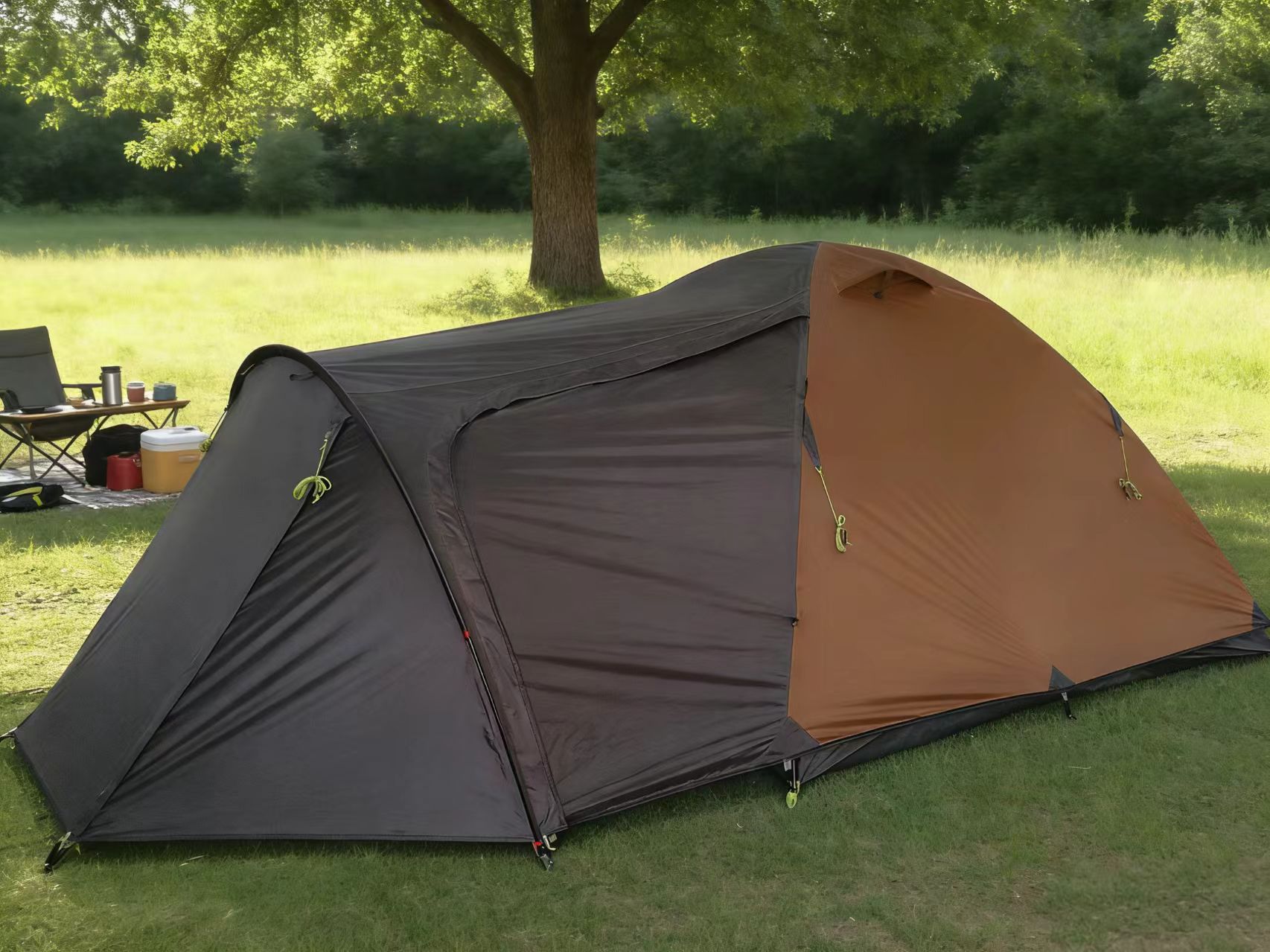 Lightweight Four-Season Dome Tent for 3-4 Person Camping Bike Traveling