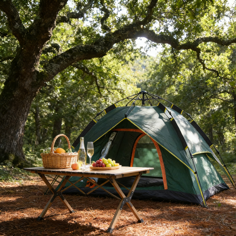 One-Bedroom Automatic Open Double Layer Family Camping Tent