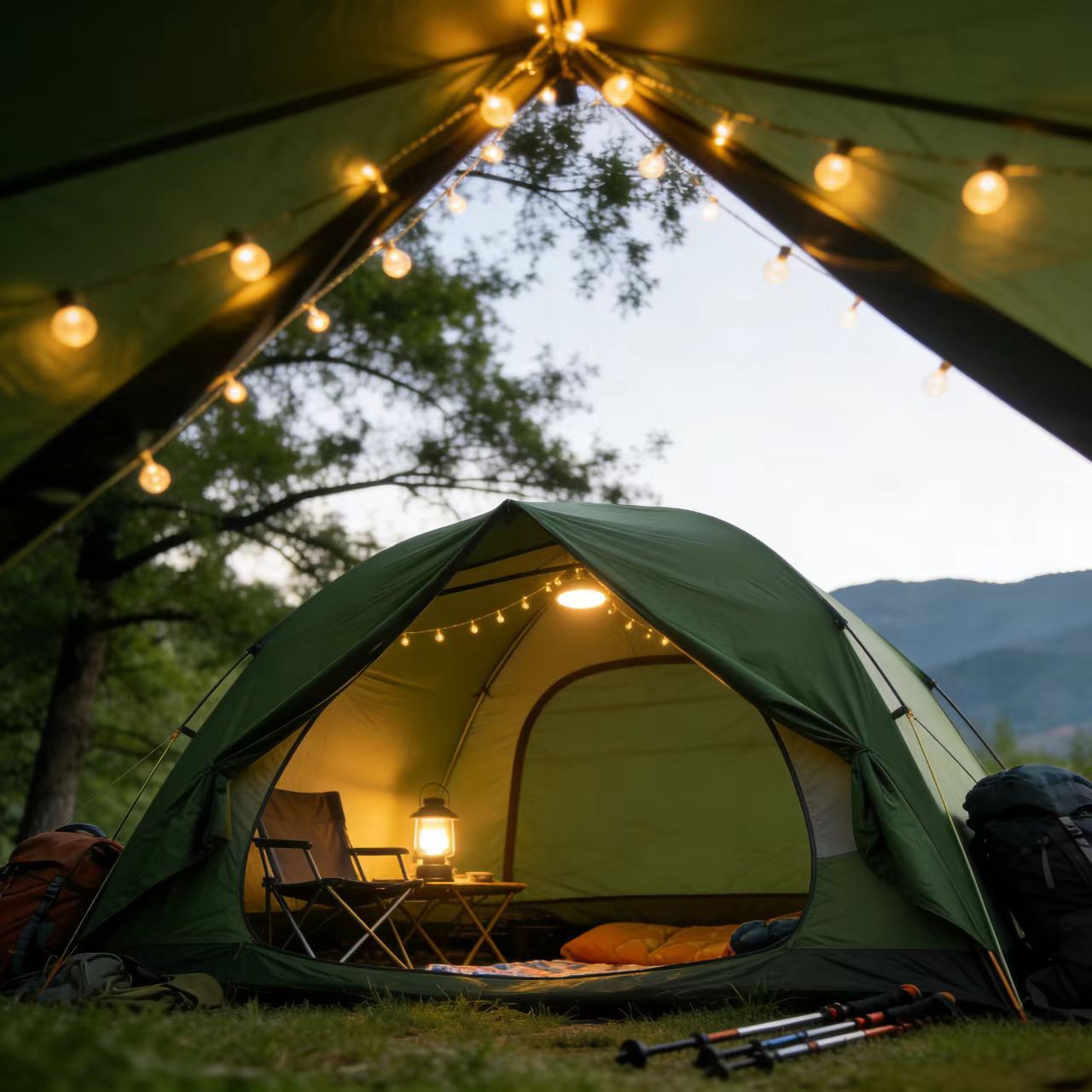 Lightweight Backpack Camping Tent Outdoor Double-Layer Four-Season Rainproof High Quality Tent