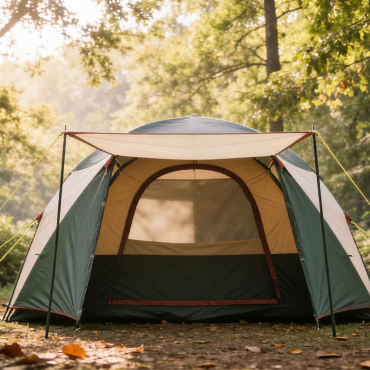 Custom Dome Tent Durable 2-3 Person Outdoor Camping Tent Silver Coated Sun Protect Rainproof Waterproof