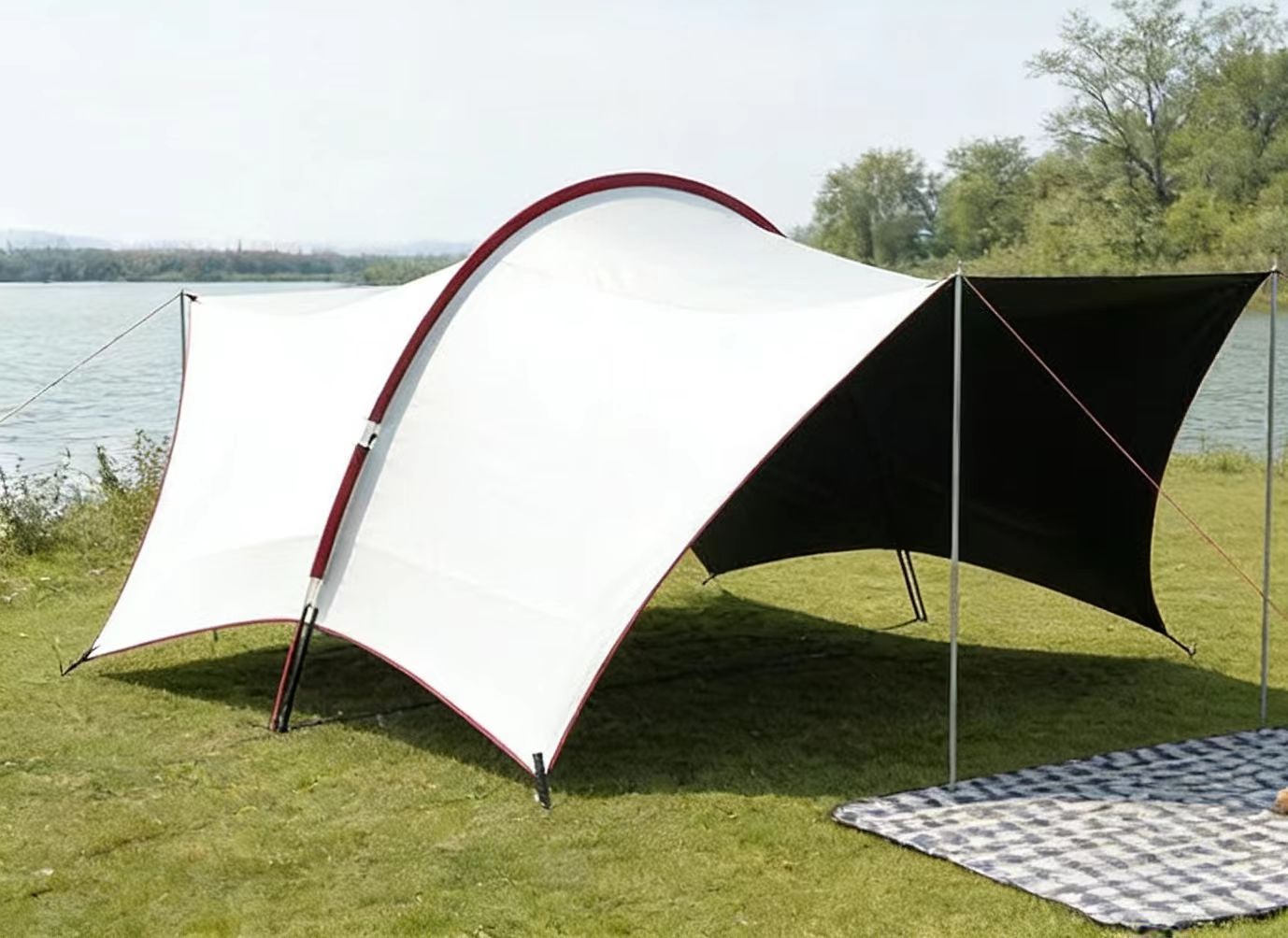 Big Size Sunshade Canopy Car Park Traveling Awning Family Outdoor Shelter UV Blocker 