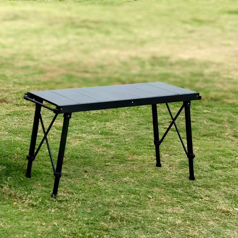 Folding Rolling Iron Table Without Gaps Stronger Portable Modern Durable Outdoor 